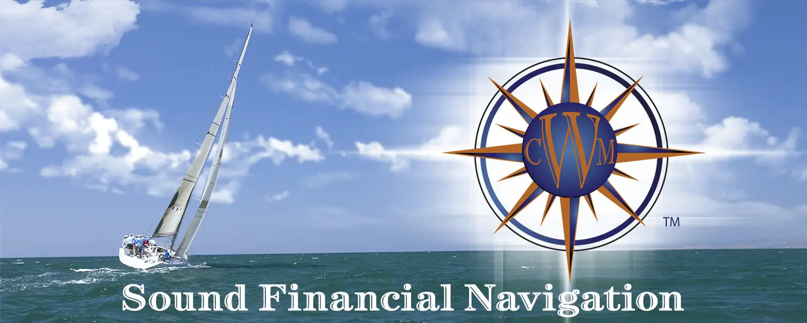 sound financial navigation banner with sailboat